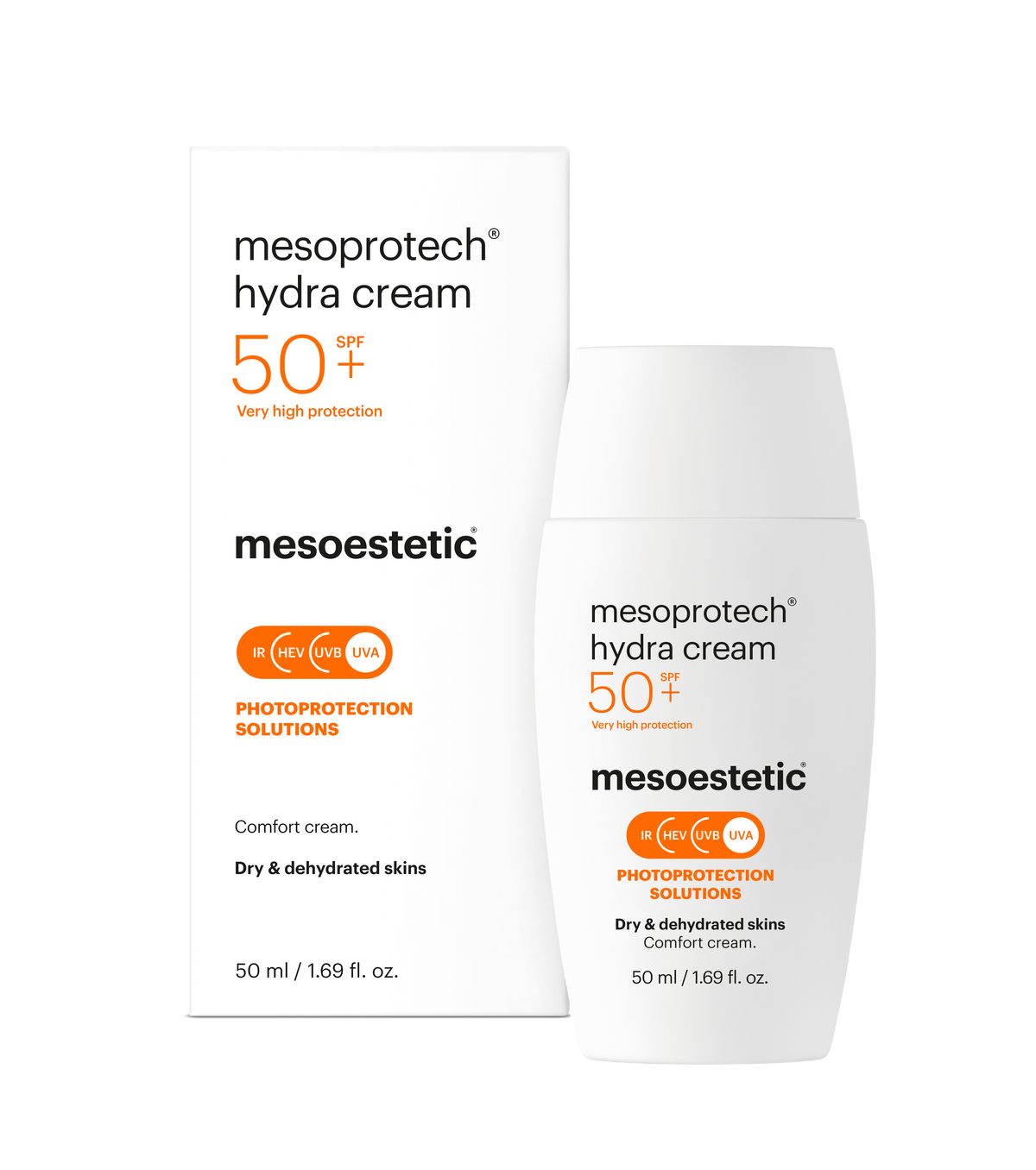 Mesoestetic Mesoprotech Hydra Cream SPF 50+ 50 ml med ytteremballasje