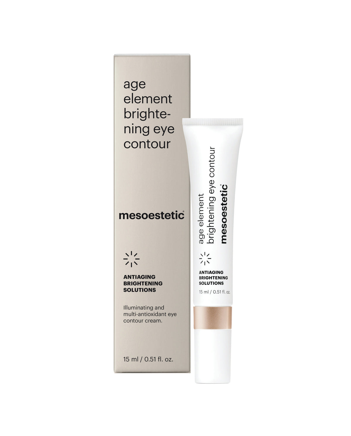 Mesoestetic Age Element Brightening Eye Contour 15 ml med kork og ytteremballasje
