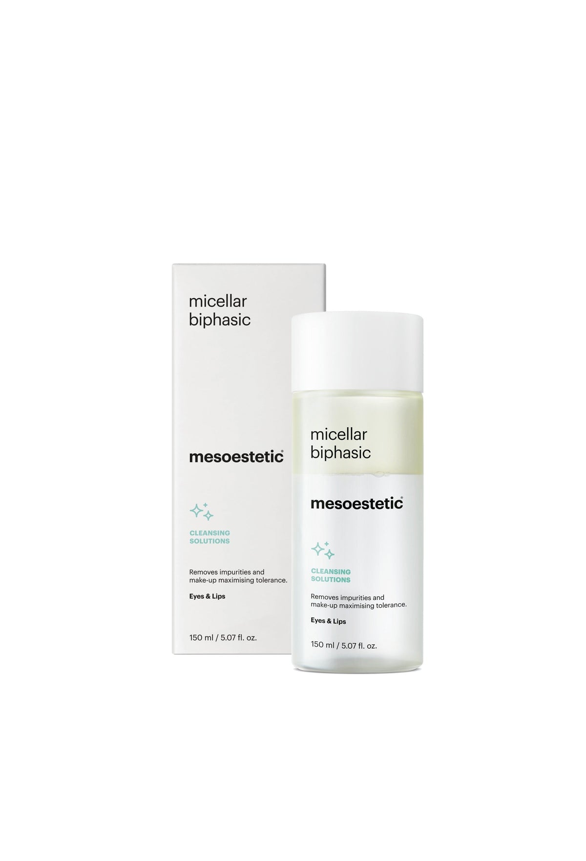 Mesoestetic Micellar Biphasic 150 ml med ytteremballasje