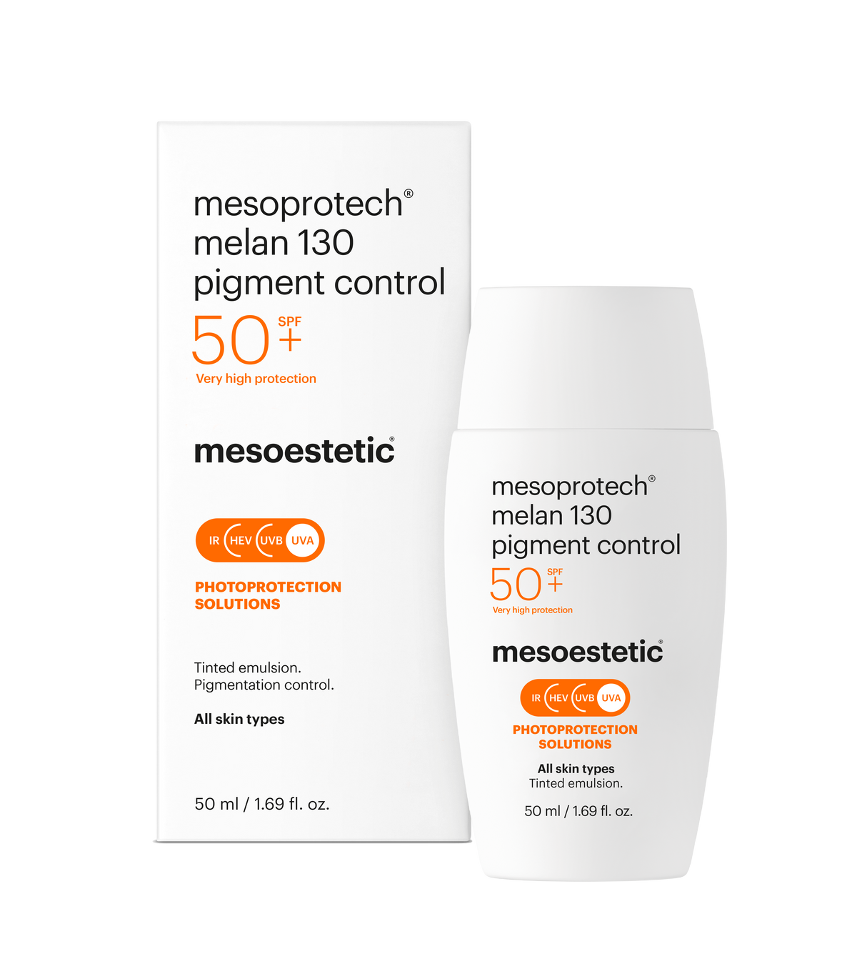 Mesoestetic Mesoprotech Melan 130 Pigment Control SPF 50+ 50 ml med ytteremballasje